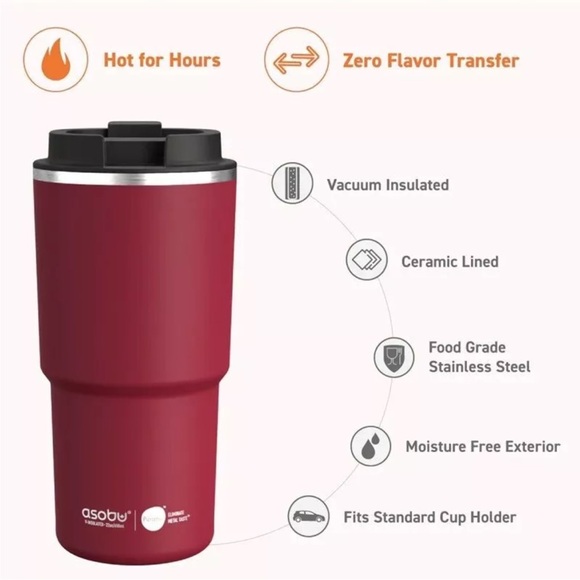 Asobu travel tumbler merlot red NWT - Picture 4 of 10